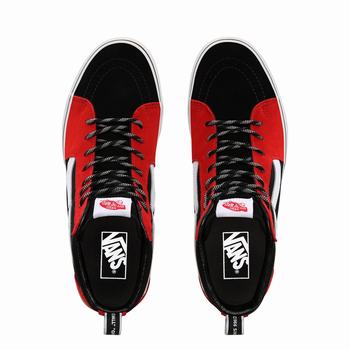 Damske Kotnikove Tenisky Vans OTW Webbing SK8-Hi Červené/Čierne/Biele VA09WTGBN